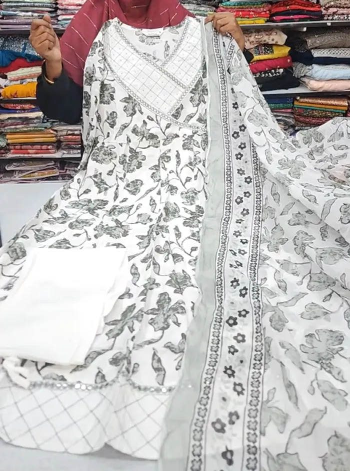 Premium Rayon Cotton Top Bottom Dupatta Set | TS3132